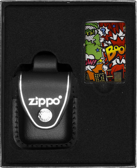 Zippo Brichetă Rezistentă la Vânt cu Flacără în Culoare Bej