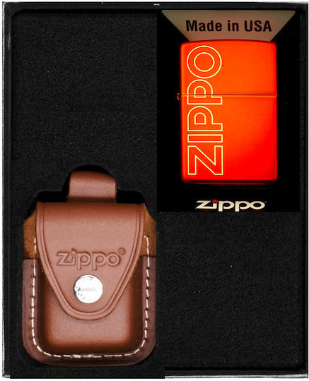 Zippo Ветроустойчива Запалка С Пламък В Червен Цвят