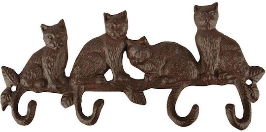 Vintage Cast Iron Hanger Cats 29cm