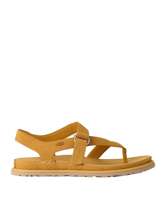 UGG Γυναικεία Σανδάλια Κίτρινα
