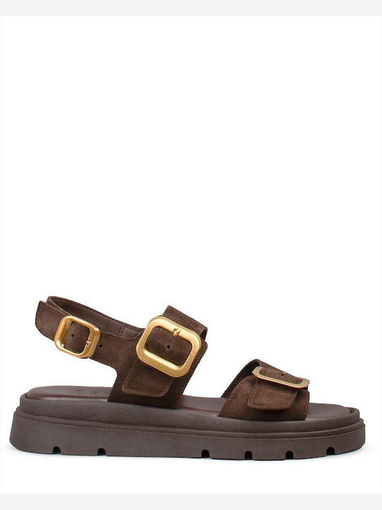 Women's Flat Sandals Brown 556 Brown Kast