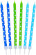 Birthday Candles 24/24 Blue Dots 1 Pack