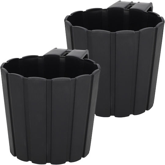 Kotarbau Σετ 2 Γλάστρες Πλαστικές Anthracite Kotarbau Σετ 2 Γλάστρες Πλαστικές Anthracite