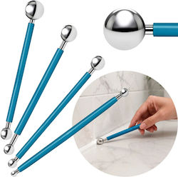 Set 4 Tools Silicone Putty Modeling Zola 8 Ball-headed Smoothing Tips Reusable Stainless Steel