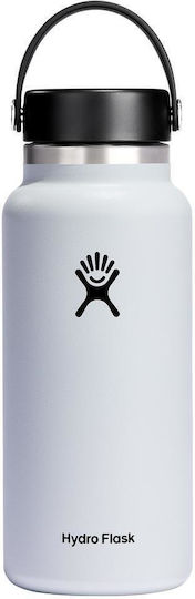 Hydro Flask Thermos Bottle Stainless Steel 950ml White Stainless Steel