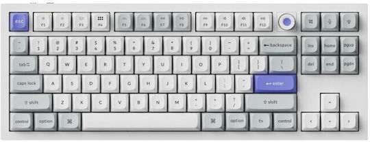 Keychron Q3 HE Q3HW-P1 Wireless Gaming Mechanical Keyboard Tenkeyless with Magnetic Switches and RGB Lighting International English Carbon Black