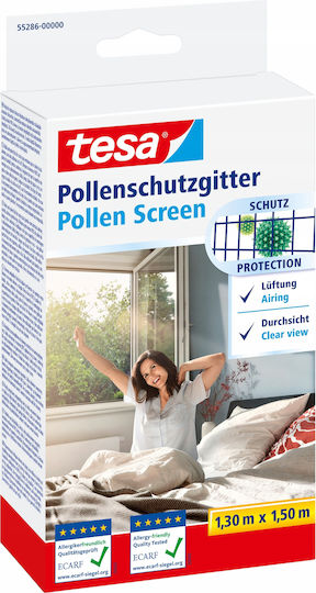 Tesa Plasă de Țânțari pentru Fereastră din Poliester Neagră cu Ramă 150x130cm