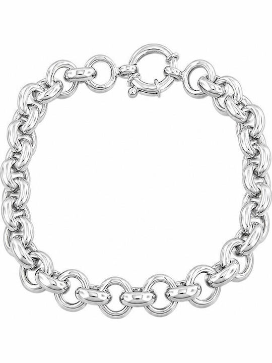 Ios Women's Silver Handcuff Bracelet 20.5cm BRWA132
