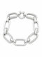 Ios Damentliches Armband Handschellen aus Silber 20cm