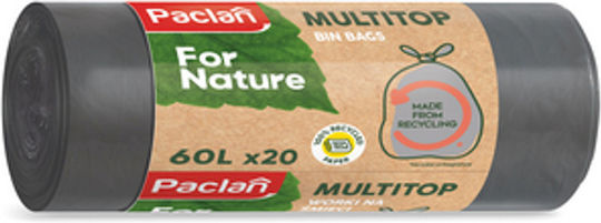 Paclan Sacuri De Gunoi Capacitate 60L 20 Buc Gri