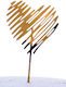 Acryl Topper Herz Gold Muster