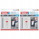 Tesa Metallic White Hangers with Sticker 2 Pieces