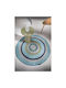 Guy Laroche Vanity Wohnzimmer Teppich Rund Aus Jute Blau 110cm