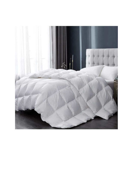SteweHome Πάπλωμα Μονό με Γέμιση Microfiber 155x215εκ. Λευκό