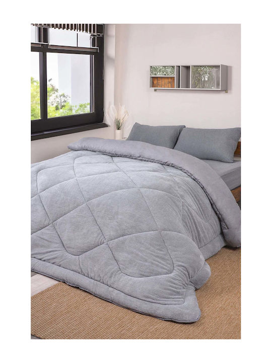 SteweHome Πάπλωμα Μονό 155x215εκ. Γκρι