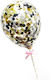 Black Confetti Balloon Cake Topper