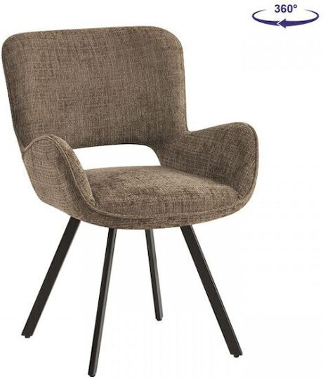 Veta Dining Chair Metallic Black EM7918,3