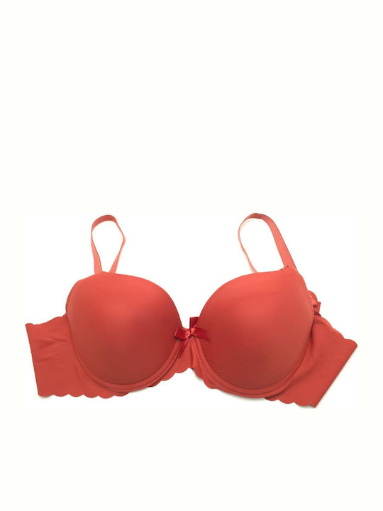 Topaki Medium Terracotta Push Up Underwire Bra
