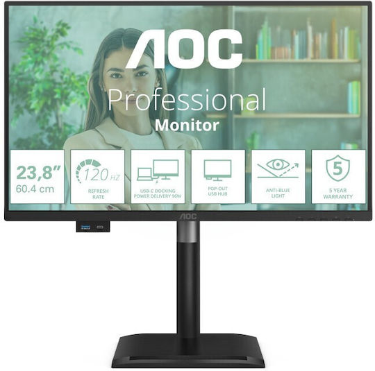 AOC 24P4CV IPS HDR Monitor 23.8" FHD 1920x1080 with 4ms Response Time GTG
