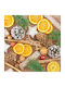 Pol-Mak Set Christmas Silver Napkins 33x33cm 20 Pieces