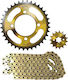 Αλυσιδογραναζα Yamaha Crypton R 115 36x15t Hrc45 428h-104l Χρυσο Apex