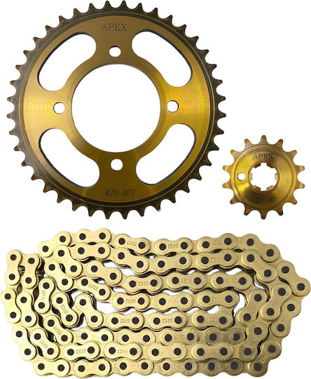 Yamaha Crypton S 115 Chain Sprocket 40x14t Hrc45 420h-106l Gold Apex