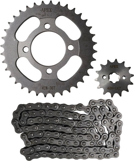 Αλυσιδογραναζα Daytona Dy100 36x14t Hrc45 428h-104l Apex