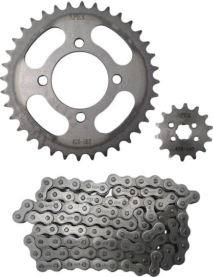 Αλυσιδογραναζα Honda C70 36x14t Hrc45 420h-98l Apex