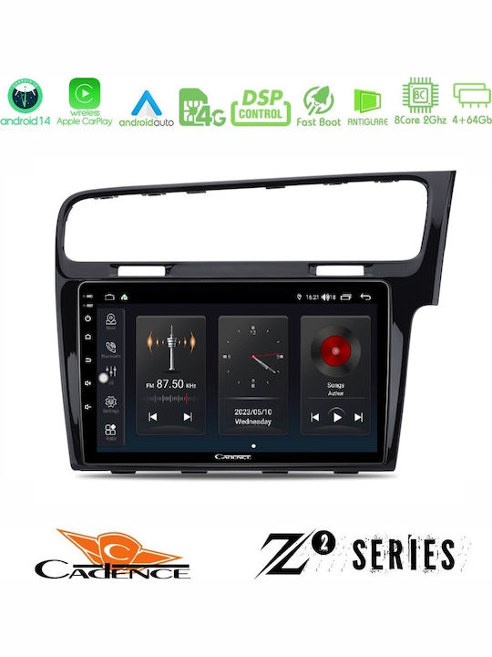 Cadence Car Audio System for Volkswagen Golf 2013 – 2018 (Bluetooth/USB/WiFi/GPS/Apple CarPlay/Android Auto) with 10" Touch Screen