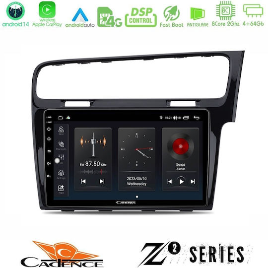 Cadence Car Audio System for Volkswagen Golf 2013 – 2018 (Bluetooth/USB/WiFi/GPS/Apple CarPlay/Android Auto) with 10" Touch Screen
