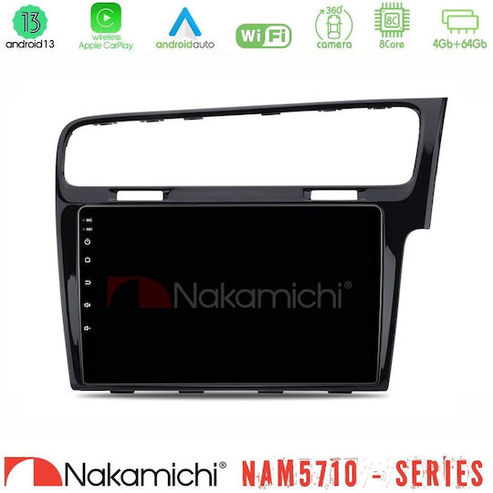 Nakamichi Ηχοσύστημα Αυτοκινήτου για Volkswagen Golf 2013 – 2018 (Bluetooth/USB/WiFi/GPS/Apple-Carplay/Android-Auto) με Οθόνη Αφής 10"