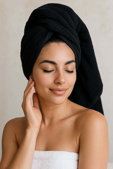 SteweHome Face Towel 50x90cm Black