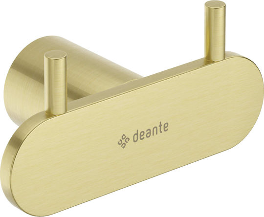 Deante Doppelter Badezimmerhaken mit Schrauben Gold