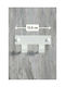 SteweHome Metal Wall Hanger 2 Hooks White 12.5x3x6cm