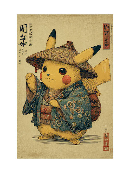 Poster Pokemon Pikachu Ukiyo An173 30cm X 40cm-70981pd154159