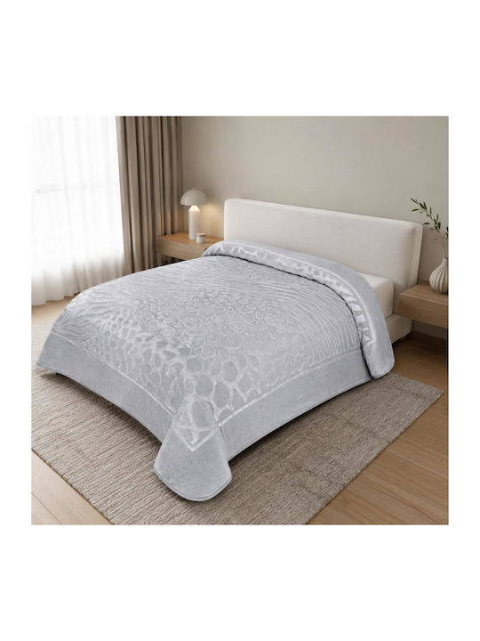 Linea Home Forza Κουβέρτα Πικέ Υπέρδιπλη 220x240εκ. Ασημι