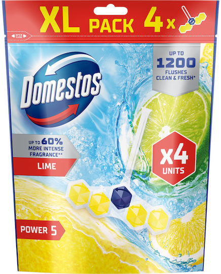 Domestos Block Λεκάνης με Άρωμα Λεμόνι 4x50gr