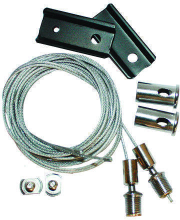 Set Hanging 2 Pieces Black Magnetic Rail
