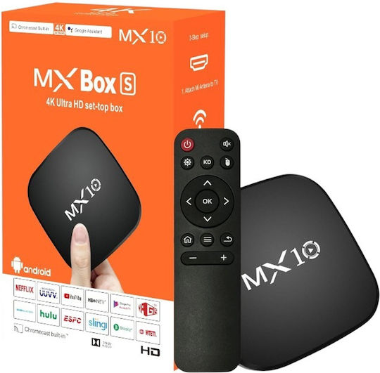TV Box MX10 260011 4K UHD with Wi-Fi 1GB RAM and 8GB Storage with Android 13.0 Operating System