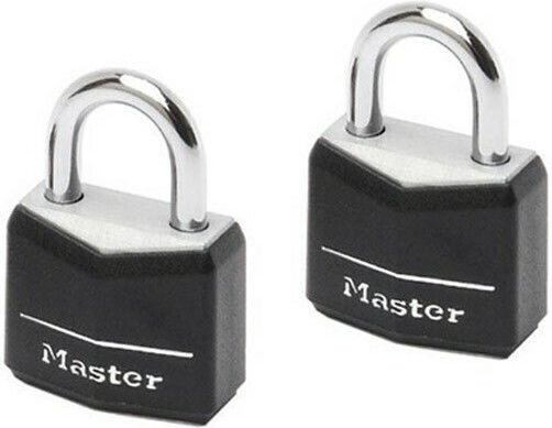 Master Lock Катинар Скоба с Ключ 20мм Черен 2бр