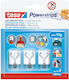 Tesa Metallic White Hangers with Sticker 3 Pieces