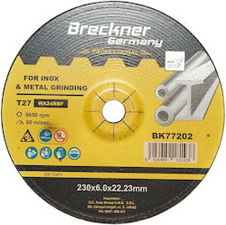 Grinding Disc Inox Breckner Germany T27 230x6.0x22.23mm Grinding Disc Inox Breckner Germany T27 230x6.0x22.23mm