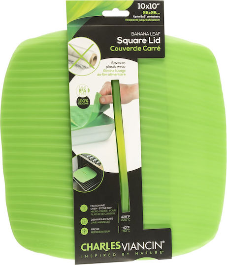 Charles Viancin Banana Leaf Σιλικό Καπάκι 25x25 Εκ Πράσινο Charles Viancin Banana Leaf Σιλικό Καπάκι 25x25 Εκ Πράσινο