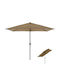 Square Aluminum Parasol Cambell Brown 1.8x2.7xH2.53m
