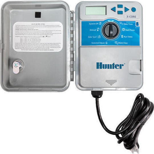 Hunter Industries X-core Προγραμματιστής Ποτίσματος Πίνακα Ρεύματος 4 Στάσεων