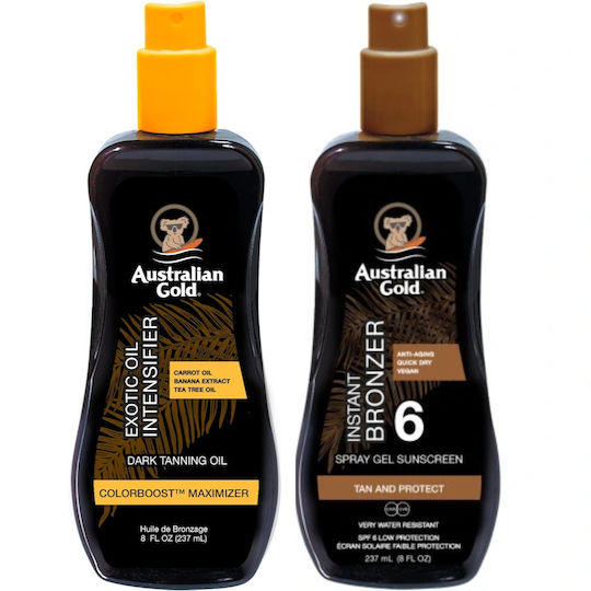 Australian Gold Интензивиращо Масло + Бронзиращ Спрей Гел Spf6