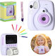 ikonka KX2859 Kids Compact Camera with Thermal Printing Purple