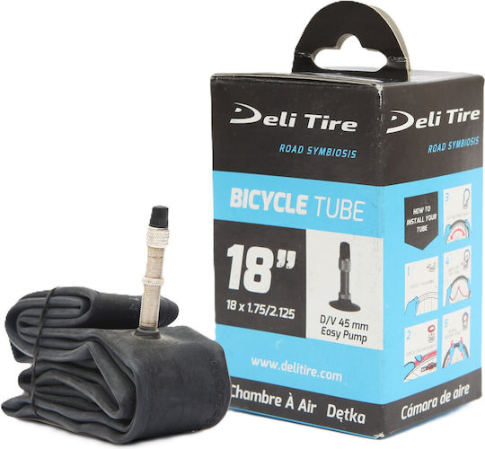 Cameră De Aer Pentru Anvelope De Bicicletă 18x1.75/2.125 Dv 45mm Cutie Deli