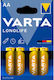 Varta Longlife Lr6 Aa Batteries 4 Pcs