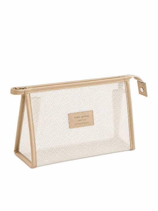Jetbags Rz11136-49 Νεσεσέρ Ταξιδιού Makeup Organizer Mesh Cosmetic Bag Μπεζ 26x26x16cm